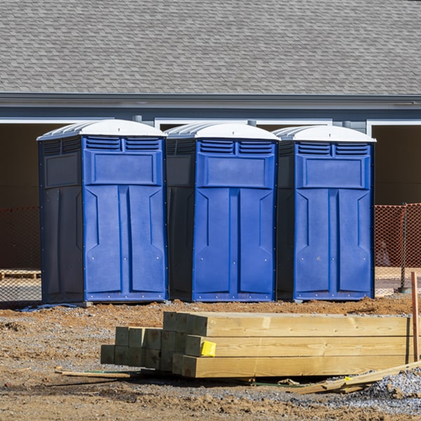 how often are the porta potties cleaned and serviced during a rental period in De Young Pennsylvania